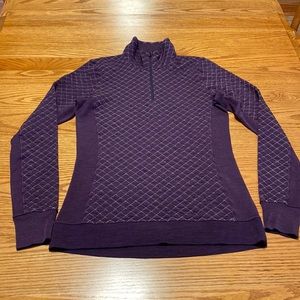 Icebreaker wool quarter zip, women's large